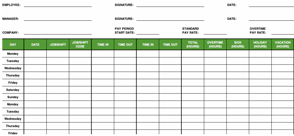 employee overtime template